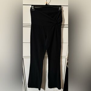 Victoria's Secret Black Boot Cut Fold Over Yoga Pants